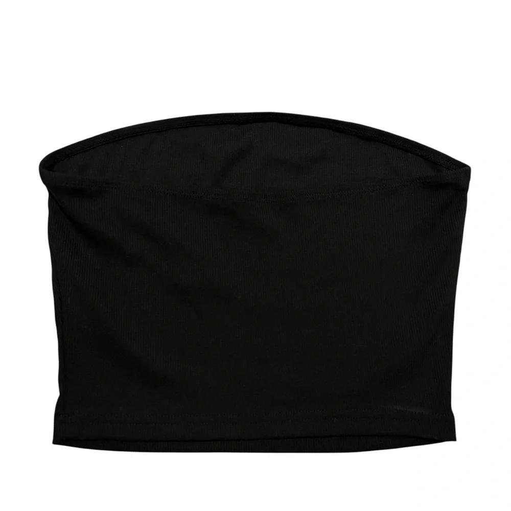 Shein Ribbed Cropped Tube Top - Picture 2 of 3